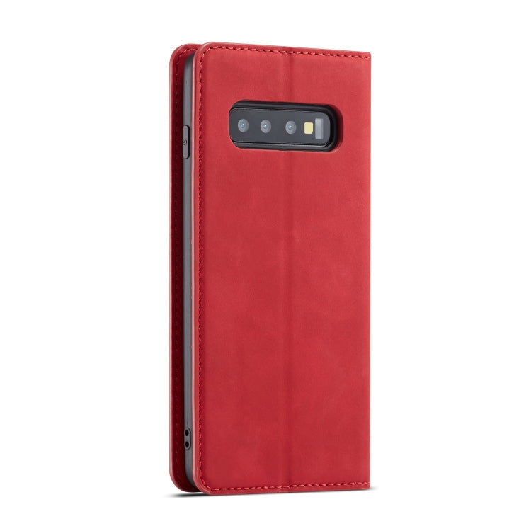 For Galaxy S10+ Forwenw Dream Series Oil Edge Strong Magnetism Horizontal Flip Leather Case with Holder & Card Slots & Wallet & Photo Frame(Red) - Galaxy Phone Cases by Forwenw | Online Shopping UK | buy2fix