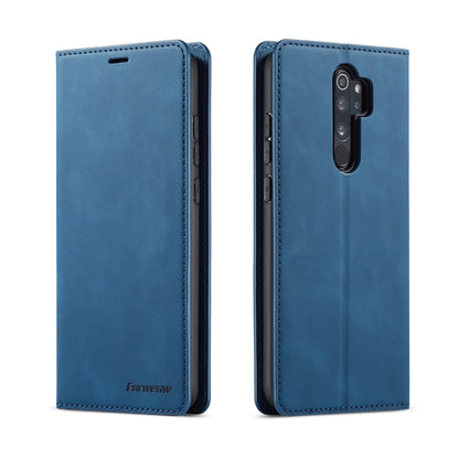 For Xiaomi Redmi Note 8 Pro Forwenw Dream Series Oil Edge Strong Magnetism Horizontal Flip Leather Case with Holder & Card Slots & Wallet & Photo Frame(Blue) - Xiaomi Cases by Forwenw | Online Shopping UK | buy2fix