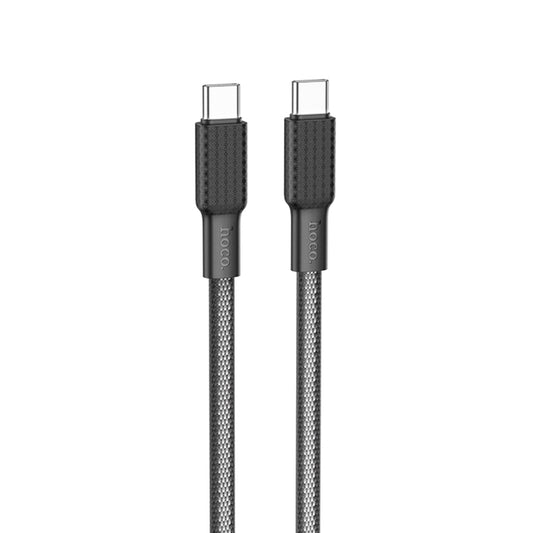 hoco X69 60W Type-C / USB-C to Type-C / USB-C Jaeger Charging Data Cable, Length: 1m(Black White) - USB-C & Type-C Cable by hoco | Online Shopping UK | buy2fix