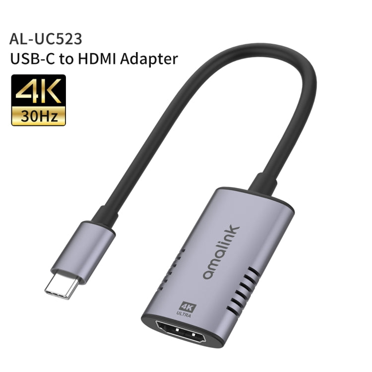 amalink UC523 Type-C / USB-C to HDMI Adapter(Grey) - Computer & Networking by amalink | Online Shopping UK | buy2fix