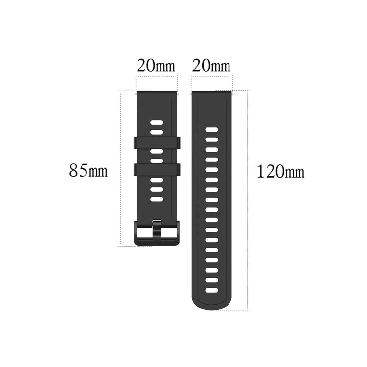 For Amazfit GTR Silicone Smart Watch Watch Band, Size:20mm(Light Purple) - Watch Bands by buy2fix | Online Shopping UK | buy2fix