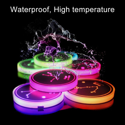 2 PCS Car Constellation Series AcrylicColorful USB Charger Water Cup Groove LED Atmosphere Light(Capricorn) - In Car by buy2fix | Online Shopping UK | buy2fix