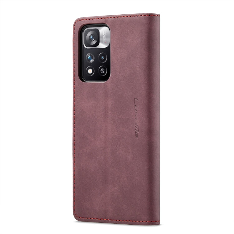 For Xiaomi Redmi Note 11 Pro Global/Redmi Note 11 Pro 5G Global CaseMe 013 Multifunctional Horizontal Flip Leather Phone Case(Wine Red) - Xiaomi Cases by CaseMe | Online Shopping UK | buy2fix