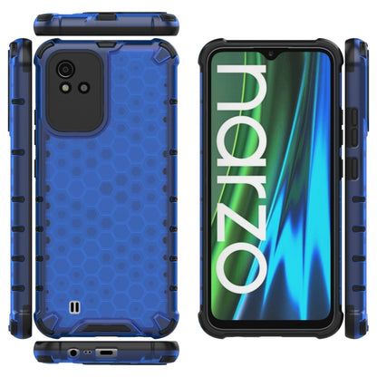 For OPPO Realme Narzo 50 4G Honeycomb PC + TPU Phone Case(Blue) - Realme Cases by buy2fix | Online Shopping UK | buy2fix