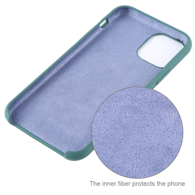 For iPhone 12 / 12 Pro Solid Silicone Phone Case(Dark Green) - Apple Accessories by buy2fix | Online Shopping UK | buy2fix