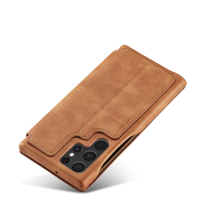 For Samsung Galaxy S22 Ultra 5G LC.IMEEKE Hon Ancient Series Horizontal Flip Leather Phone Case(Brown) - Samsung Accessories by LC.IMEEKE | Online Shopping UK | buy2fix