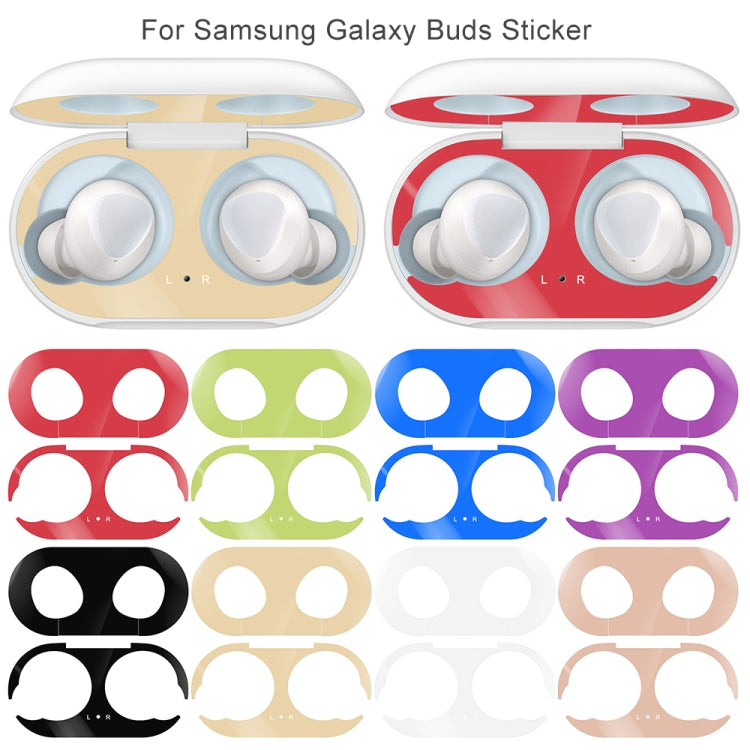 For Galaxy Buds Wireless Bluetooth Earphone Metal Protective Sticker(Rose Gold) - Protective Sticker by buy2fix | Online Shopping UK | buy2fix