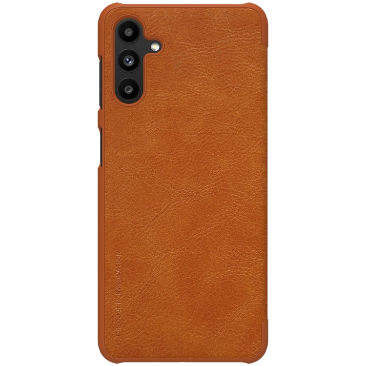 For Samsung Galaxy A13 5G NILLKIN QIN Series Crazy Horse Texture Leather Phone Case(Brown) - Galaxy Phone Cases by NILLKIN | Online Shopping UK | buy2fix