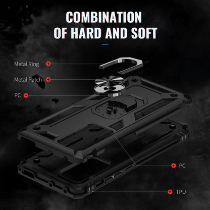 For Xiaomi 12 Shockproof TPU + PC Phone Case with Holder(Black) - Xiaomi Accessories by buy2fix | Online Shopping UK | buy2fix