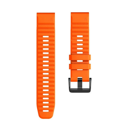 For Garmin Fenix 7X Silicone Watch Band(Orange) - Watch Bands by buy2fix | Online Shopping UK | buy2fix