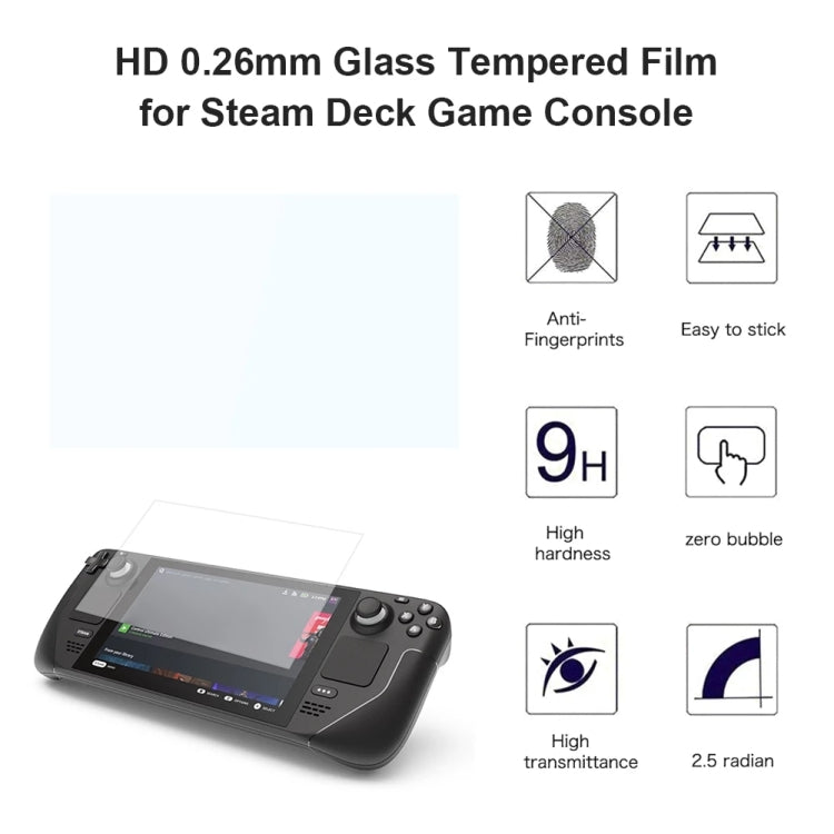 10 PCS 0.26mm 9H 2.5D Tempered Glass Film For Steam Deck Game Console - Cover Case by buy2fix | Online Shopping UK | buy2fix