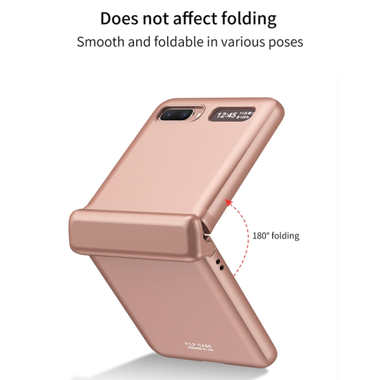 For Samsung Galaxy Z Flip 5G GKK Magnetic Full Coverage Phone Flip Case(Rose Gold) - Galaxy Phone Cases by GKK | Online Shopping UK | buy2fix