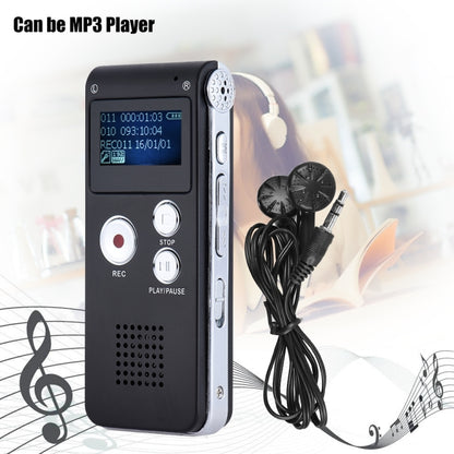 SK-012 16GB USB Dictaphone Digital Audio Voice Recorder with WAV MP3 Player VAR Function(Black) - Consumer Electronics by buy2fix | Online Shopping UK | buy2fix