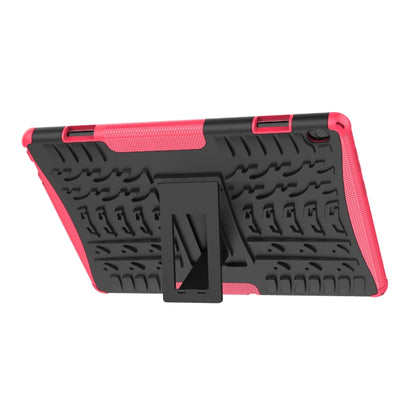 For Lenovo Tab M10 X605 / X505 Tire Texture Shockproof TPU+PC Protective Tablet Case with Holder(Pink) - For Lenovo by buy2fix | Online Shopping UK | buy2fix