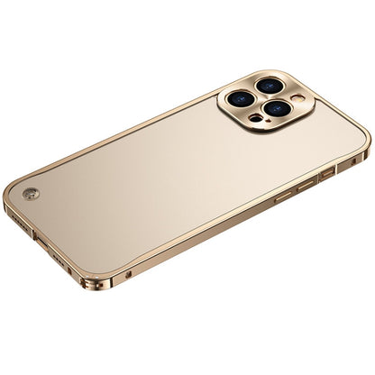 For iPhone 12 Pro Max Metal Frame Frosted Case(Gold) - iPhone 12 Pro Max Cases by buy2fix | Online Shopping UK | buy2fix