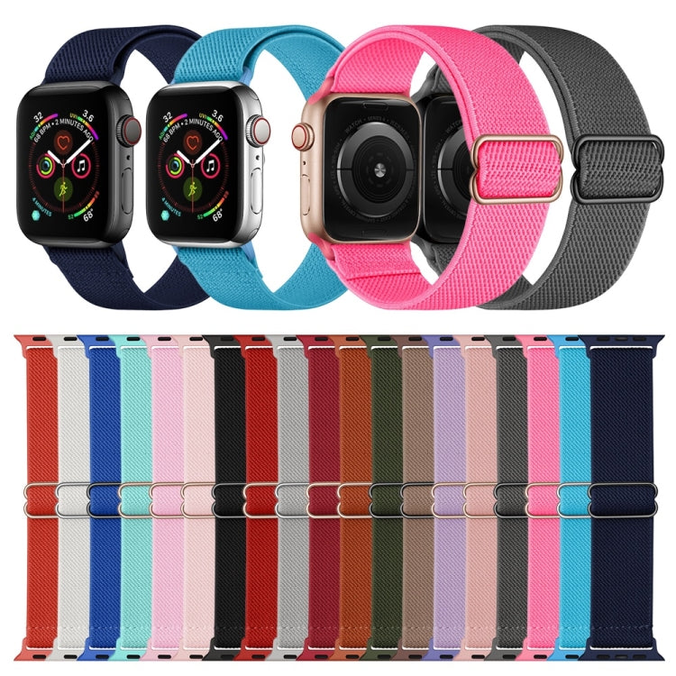 Polyester Nylon Watch Band For Apple Watch Ultra 49mm / Series 8&7 45mm / SE 2&6&SE&5&4 44mm / 3&2&1 42mm(Dark Grey) - Smart Wear by buy2fix | Online Shopping UK | buy2fix