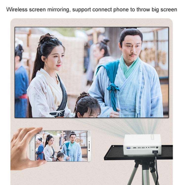 YG530 LED Small 1080P Wireless Screen Mirroring Projector, Power Plug:UK Plug(Black) - Consumer Electronics by buy2fix | Online Shopping UK | buy2fix