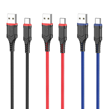 Borofone BX67 1m 2.4A USB to Type-C Charging Sync Data Cable(Red) -  by Borofone | Online Shopping UK | buy2fix
