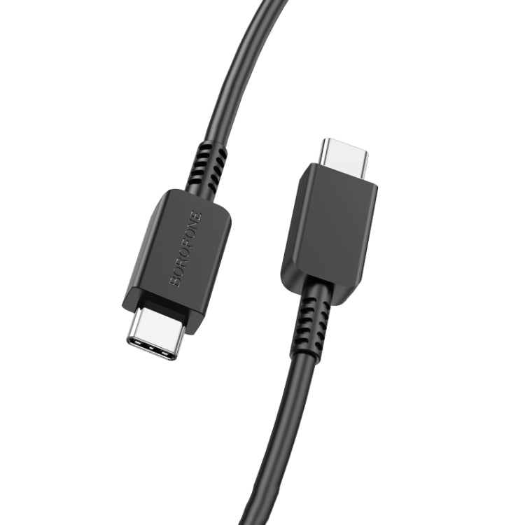 Borofone BX69 1m 5A Type-C to Type-C Ultra Fast Charging Data Cable(Black) -  by Borofone | Online Shopping UK | buy2fix