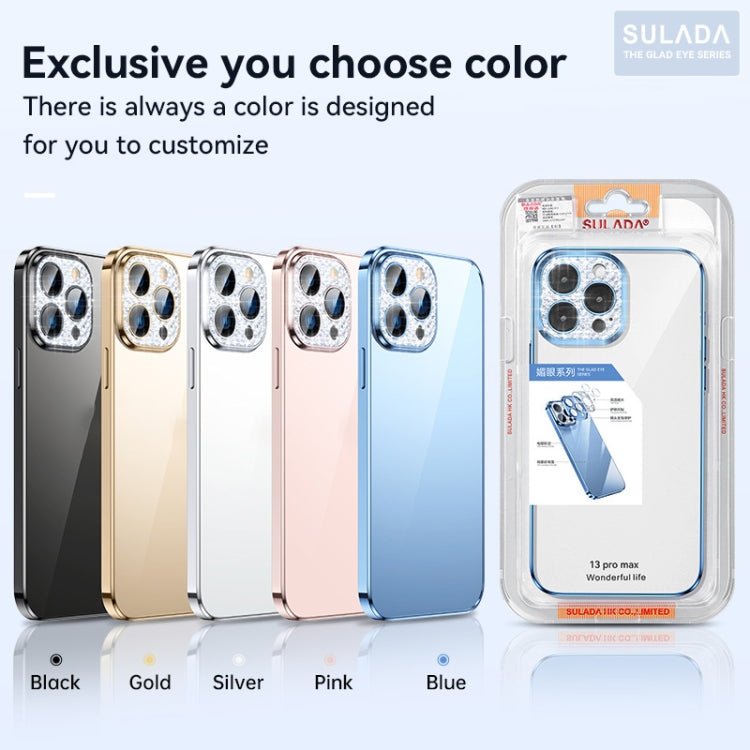 For iPhone 13 Pro SULADA Diamond Lens Protector Plated Frosted Case (Silver) - iPhone 13 Pro Cases by SULADA | Online Shopping UK | buy2fix