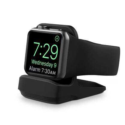 Silicone Charging Holder for Apple Watch(Black) - Charger / Holder by buy2fix | Online Shopping UK | buy2fix