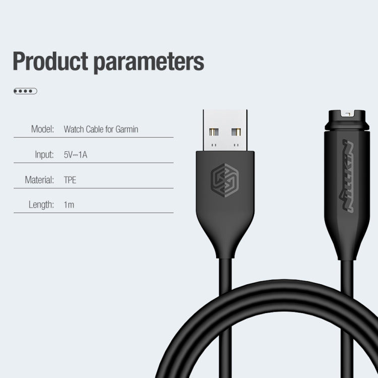 Smart Watch Charging Data Cable for Garmin, Cable Length: 1m - Charger by NILLKIN | Online Shopping UK | buy2fix