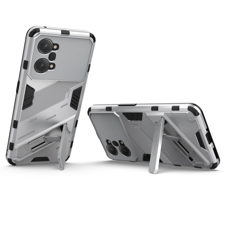 For OPPO K10 Pro 5G China Punk Armor 2 in 1 PC + TPU Shockproof Phone Case with Invisible Holder(White) - OPPO Cases by buy2fix | Online Shopping UK | buy2fix