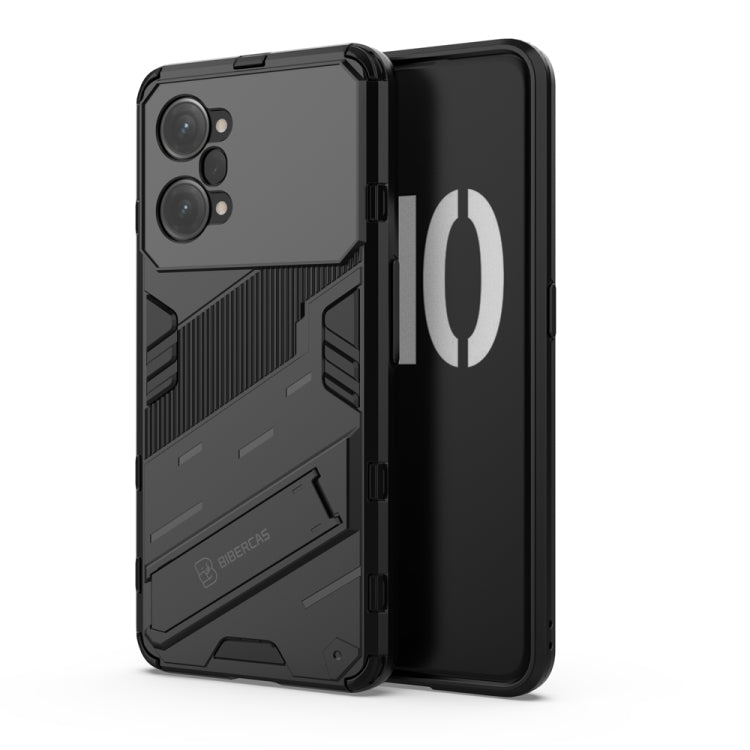 For OPPO K10 Pro 5G China Punk Armor 2 in 1 PC + TPU Shockproof Phone Case with Invisible Holder(Black) - OPPO Cases by buy2fix | Online Shopping UK | buy2fix