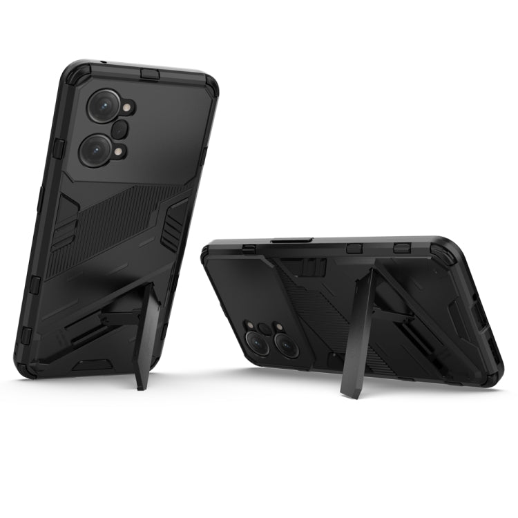 For OPPO K10 Pro 5G China Punk Armor 2 in 1 PC + TPU Shockproof Phone Case with Invisible Holder(Black) - OPPO Cases by buy2fix | Online Shopping UK | buy2fix