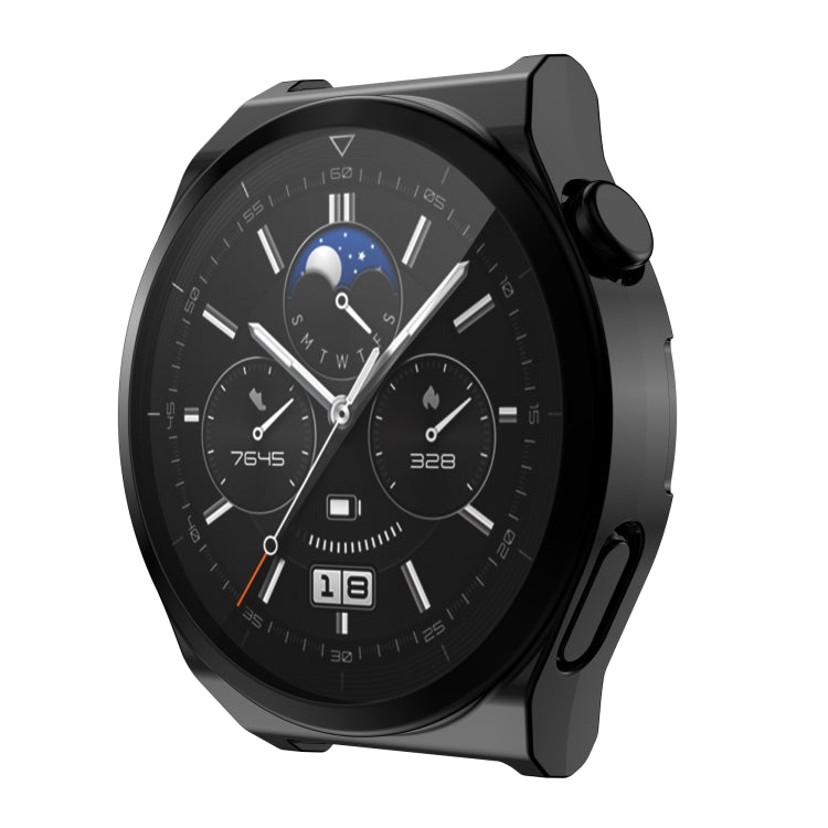 For Huawei Watch GT3 Pro 46mm Electroplating Full Coverage TPU Watch Case(Black) - Watch Cases by buy2fix | Online Shopping UK | buy2fix