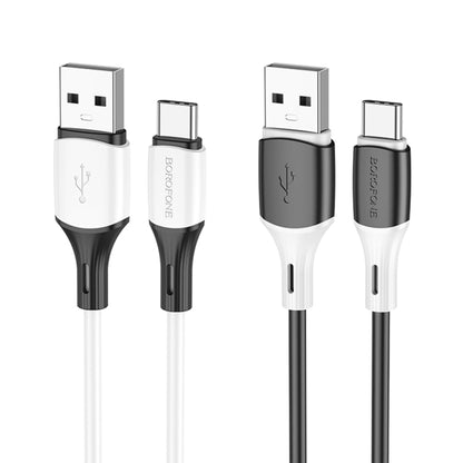 Borofone BX79 Type-C / USB-C Silicone Sync Data Charging Cable, Length: 1m(White) -  by Borofone | Online Shopping UK | buy2fix