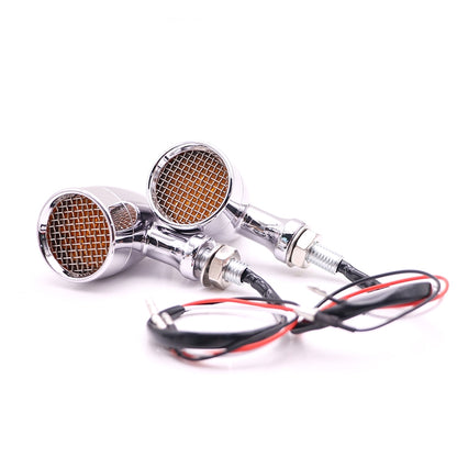 Z008 1 Pair 12V Modified Universal Motorcycle LED Turn Signal, Light Color:Red Light(Electroplating) - In Car by buy2fix | Online Shopping UK | buy2fix