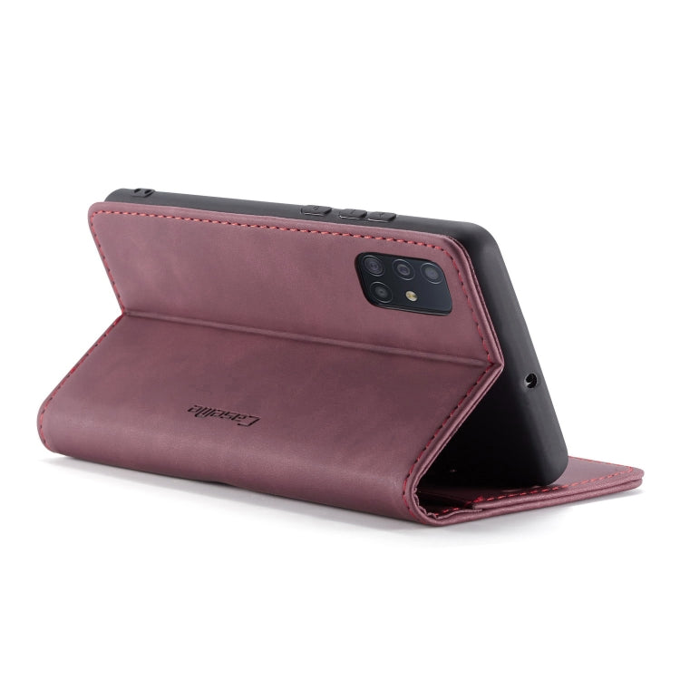 For Galaxy A71 CaseMe Multifunctional Horizontal Flip Leather Case, with Card Slot & Holder & Wallet(Wine Red) - Galaxy Phone Cases by CaseMe | Online Shopping UK | buy2fix