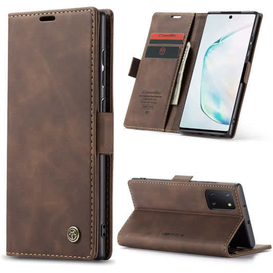 For Galaxy A81 / Note 10 Lite CaseMe Multifunctional Horizontal Flip Leather Case, with Card Slot & Holder & Wallet(Coffee) - Samsung Accessories by CaseMe | Online Shopping UK | buy2fix