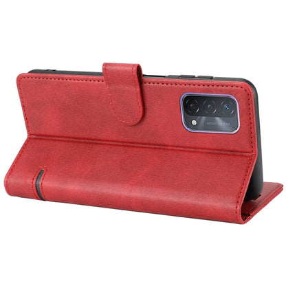 For OPPO A54 5G / A74 5G / A93 5G Classic Wallet Flip Leather Phone Case(Red) - OPPO & vivo Accessories by buy2fix | Online Shopping UK | buy2fix