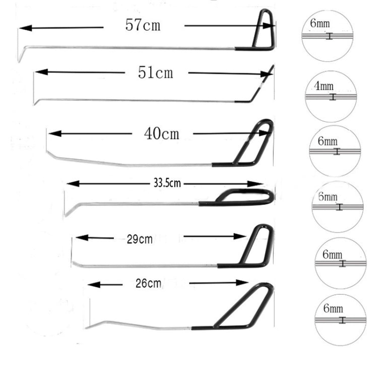 Q1 8 in 1 Car Paintless Dent Repair Hail Remover Hooks Rods Kit - In Car by buy2fix | Online Shopping UK | buy2fix