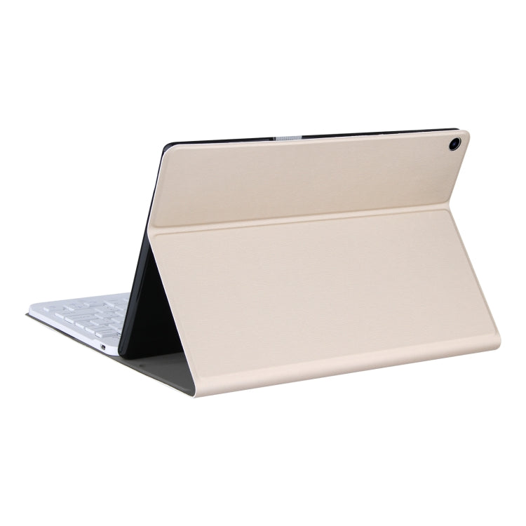 For Lenovo Tab M10 HD Gen 2 Bluetooth Keyboard Leather Tablet Case(Gold) - Lenovo Keyboard by buy2fix | Online Shopping UK | buy2fix