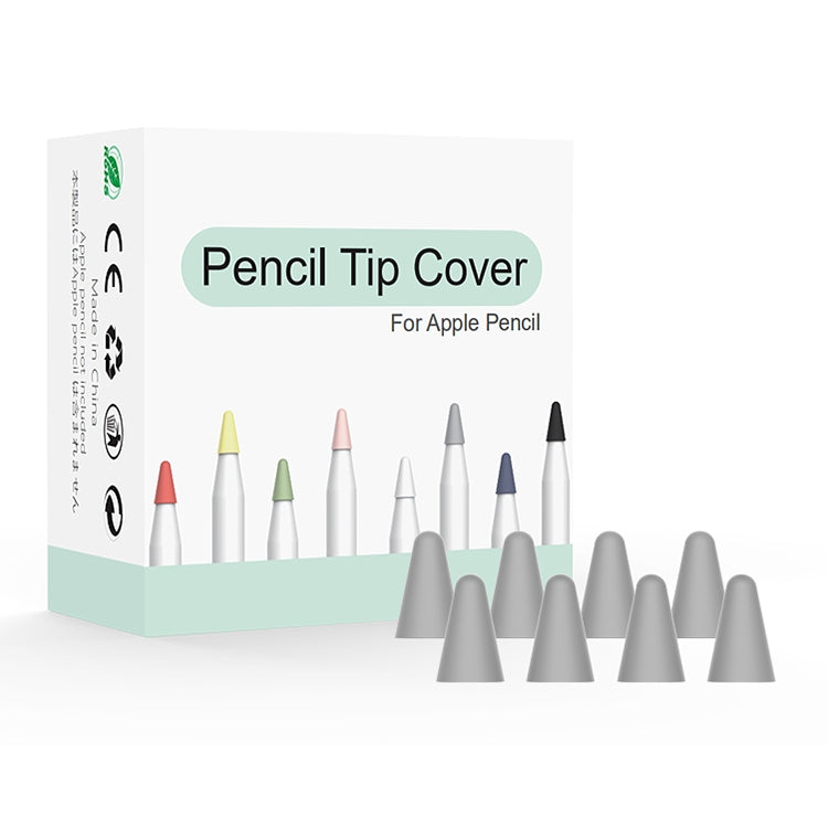 8 PCS / Set Universal Wearable Stylus Nib Cover For Apple Pencil 1 / 2(Grey) - Pencil Accessories by buy2fix | Online Shopping UK | buy2fix