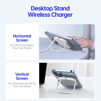 DUZZONA W7 3 In 1 Magnetic Wireless Charger(White) - Apple Accessories by DUZZONA | Online Shopping UK | buy2fix
