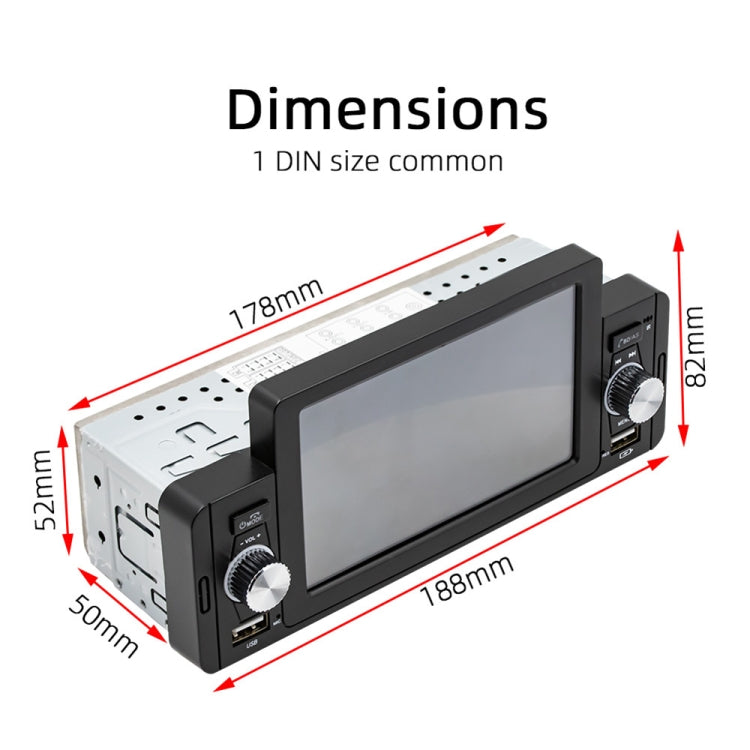 SWM-160C 5 inch Car Bluetooth 5.1 MP5 Player Support Phone Mirror Link / Steering Wheel Control - In Car by buy2fix | Online Shopping UK | buy2fix