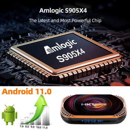 MECOOL HK1RBOX X4 4K TV Box, Android 11 Amlogic S905X4 CPU with RC 4GB+32GB(EU Plug) - Amlogic S905 by MECOOL | Online Shopping UK | buy2fix