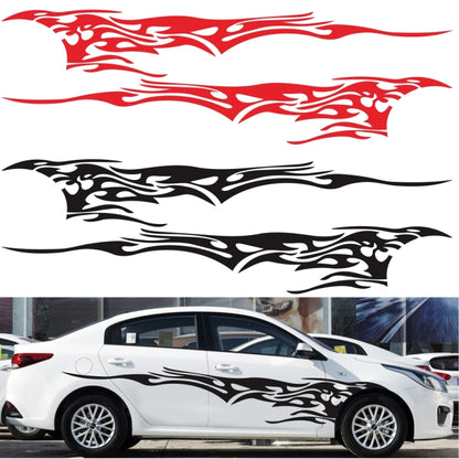 2 PCS/Set D-144 Fire Element Pattern Car Modified Decorative Sticker(Yellow) - In Car by buy2fix | Online Shopping UK | buy2fix