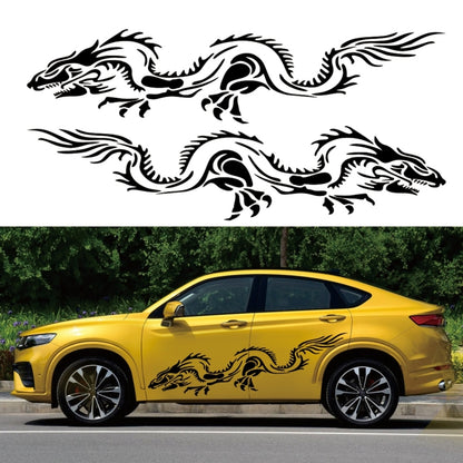 2 PCS/Set D-418 Dragon Totem Tribe Pattern Car Modified Decorative Sticker(Red) - In Car by buy2fix | Online Shopping UK | buy2fix