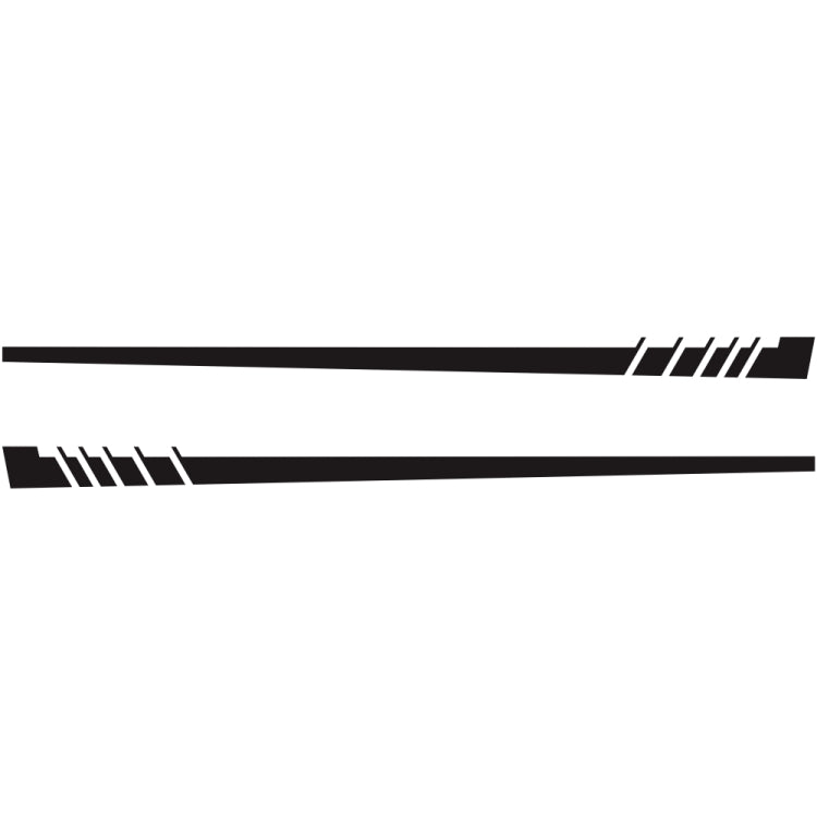 2 PCS/Set D-854 Stripe Pattern Car Modified Decorative Sticker(Black) - In Car by buy2fix | Online Shopping UK | buy2fix