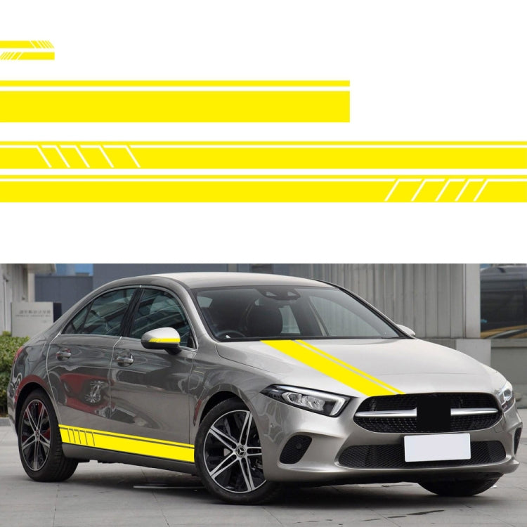 D-930 Lines Pattern Car Modified Decorative Sticker(Yellow) - In Car by buy2fix | Online Shopping UK | buy2fix