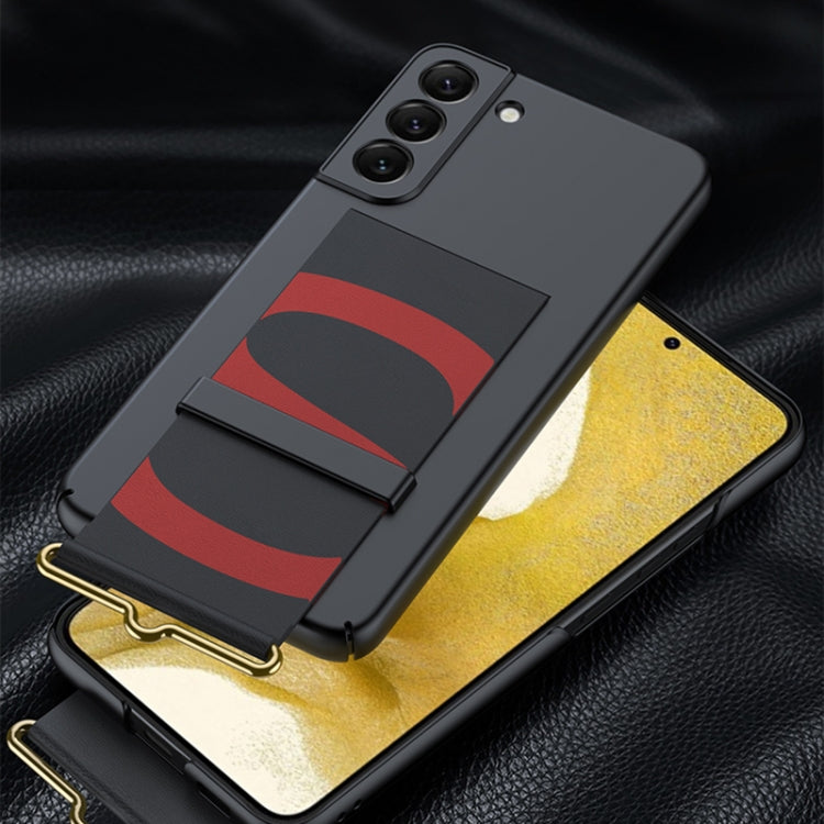 For Samsung Galaxy S22 5G GKK Ultra-thin Wristband Holder Phone Case(Black) - Galaxy S22 5G Cases by GKK | Online Shopping UK | buy2fix