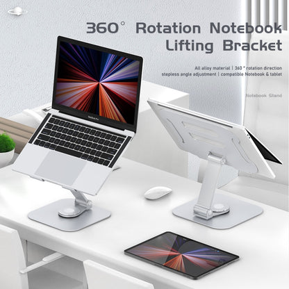 R-JUST BJ01-02 360 Degrees Rotation Laptop Lifting Bracket(Silver) - Laptop Stand by R-JUST | Online Shopping UK | buy2fix