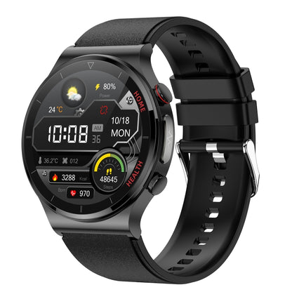 E300 1.32 Inch Screen TPU Watch Strap Smart Health Watch Supports Body Temperature Monitoring, ECG monitoring blood pressure(Black) - Smart Wear by buy2fix | Online Shopping UK | buy2fix