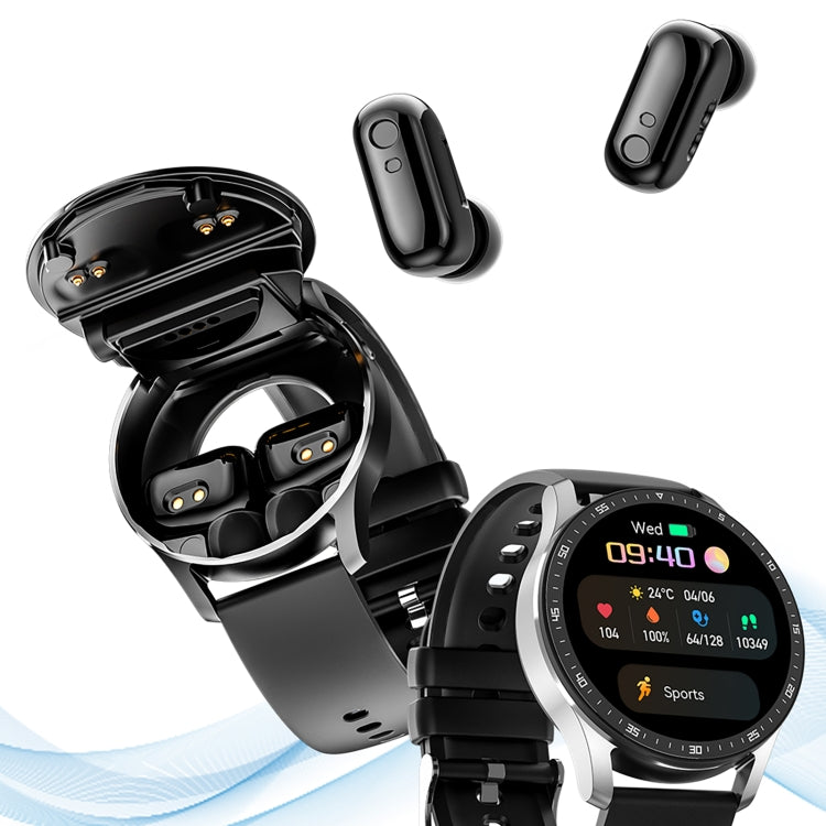 X7 1.32 Inch IPS Touch Screen 2 in 1 Bluetooth Earphone Smart Watch, Supports Heart Rate Monitoring/Blood Oxygen Detection/Bluetooth Music(Black) - Smart Wear by buy2fix | Online Shopping UK | buy2fix