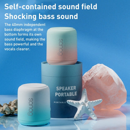 Sanag X6S Outdoor Portable Mini Gradient Bluetooth Speaker(Green Pink) - Mini Speaker by Sanag | Online Shopping UK | buy2fix